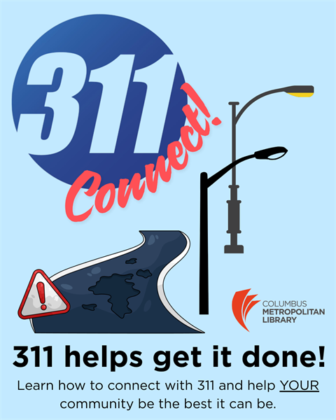 311 Connect Flyer with library logo