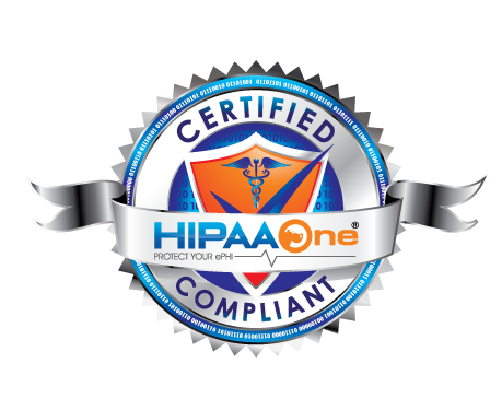 HIPAA One Certified Compliant seal