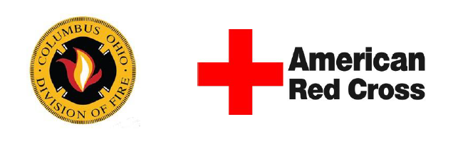 Columbus Fire and Red Cross logos