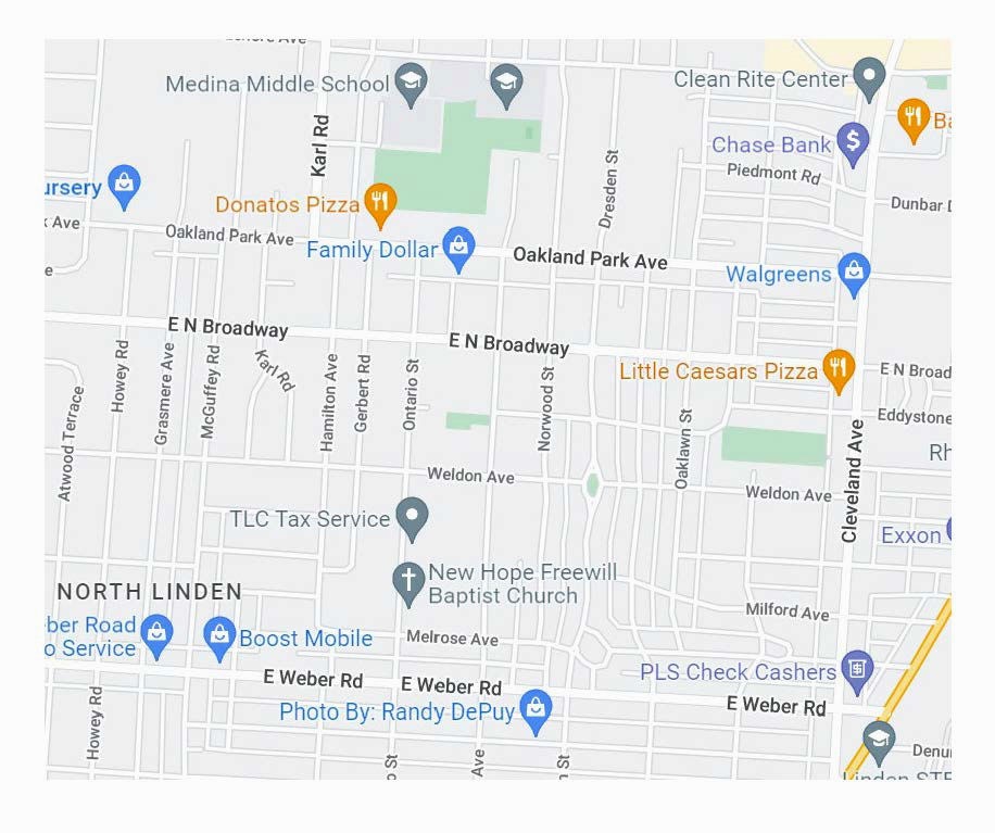 N Linden Oakland Park Medina Map