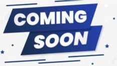 Coming Soon Signage in blue and white colors