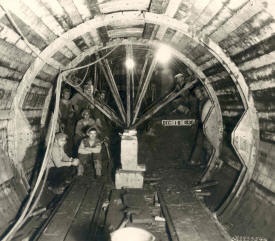 Crew Building a sewer tunnel